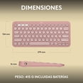 thumbnail image 3 of LOGITECH TECLADO INALAMBRICO PEBBLE KEYS 2 K380S ROSA, 3 of 3