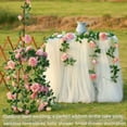 thumbnail image 6 of 2 Pack 7.2 FT Artificial Flower Garland Fake Rose Vine Hanging Rose Ivy Home Hotel Office Wedding Party Garden Craft Art Decor (Coral Sunset), 6 of 14