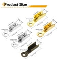 thumbnail image 2 of 400 Pcs Fold Over Cord Ends, 8.1x1.2mm Ribbon Crimp Ends Cap, Clasp Tips for Leather Craft Making Diy (5 Colors), 2 of 6