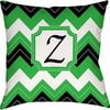 Thumbprintz Chevron Monogram Decorative Pillow, Black