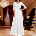 thumbnail image 2 of XIYON Dress For Women Elegant Long Casual Dress With Lace Panels Waist Defining Formal Gown For And Evening Events Fashion, 2 of 6