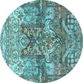 thumbnail image 1 of Ahgly Company Indoor Round Persian Light Blue Traditional Area Rugs, 3' Round, 1 of 4
