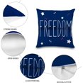 thumbnail image 4 of 4th of July Pillow Covers 18x18 inch Independence Throw Pillow Covers Memorial Day Patriotic Pillow Cases Red Blue America Freedom Heart Decor Cushion for Holiday Home Sofa Couch, 4 of 6