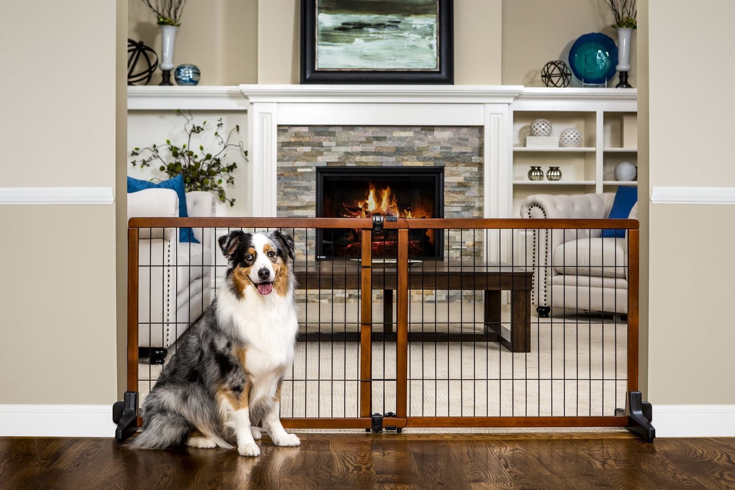 Carlson Pet Products Pressure Mount Wooden Pet Gate