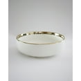 thumbnail image 4 of Luxury White Ceramic Large Bowl with Hand-Applied Gold Rim – 7.4" Set of 4 Elegant Serving Bowl | Oven & Dishwasher Safe | Marcel Ardani, 4 of 4