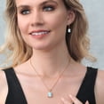 thumbnail image 4 of Gem Stone King 13.37 Ct Sky Blue Topaz 18K Rose Gold Plated Silver Pendant and Earrings Jewelry Set, 4 of 4