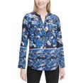 thumbnail image 1 of Blusa con botones utilitarios Calvin Klein para mujer azul pequeña, 1 of 1