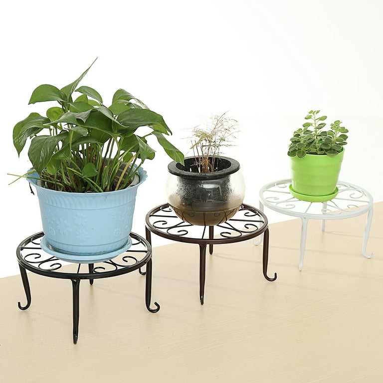 Wrought Iron Pot Plant Stand Flower Shelf Indoor Outdoor Garden Decor 24*24*13cm Wrought Iron Pot Plant Stand Flower Shelf Indoor Outdoor Garden Decor 24*24*13cm
