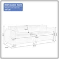 thumbnail image 6 of Kevinplus 88.58" Sofa, Comfy Sofa Couch with Extra Deep Seats, Modern Sofa Bread-Like Sofa with 2 Pillows and Metal Feet with Anti-Skid Pads, DARK GREY., 6 of 8