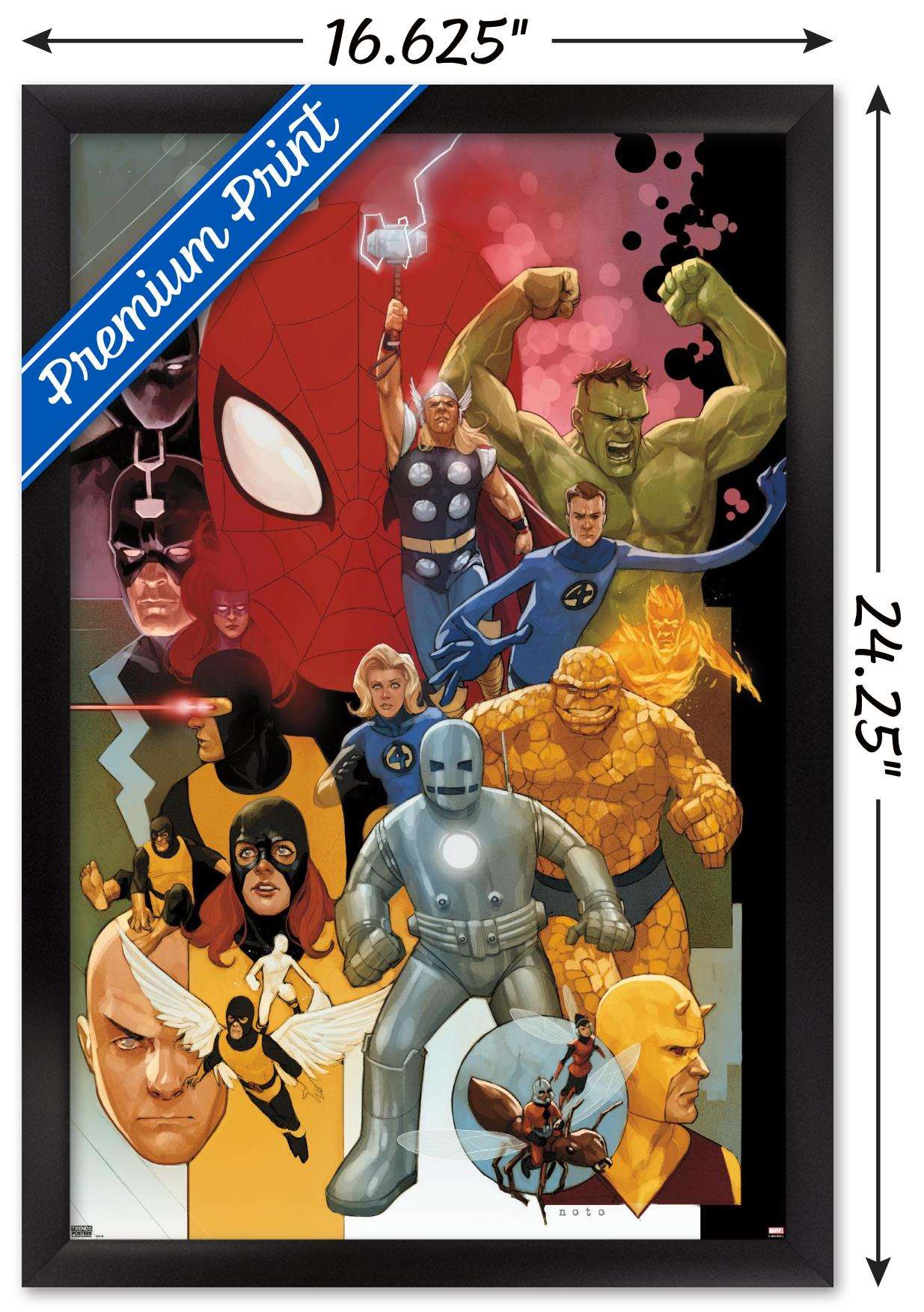 Marvel Comics - Marvel Universe - Noto Wall Poster, 14.725" x 22.375", Framed