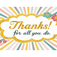 thumbnail image 4 of Colorful Design Appreciation Banner Decorative Floral Thank You Event Decor for Office Party Employee Recognition Celebration, 4 of 8