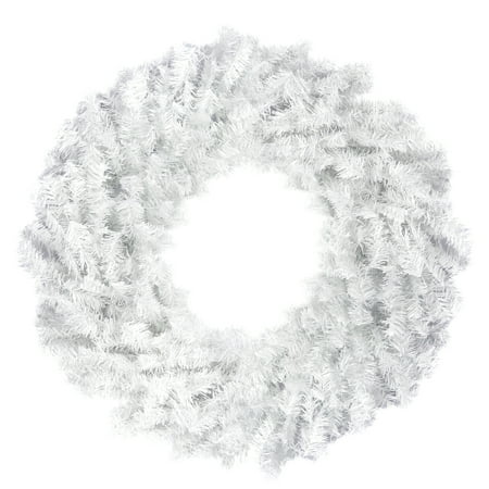White Christmas Wreath - Northlight Artificial White Canadian Pine Unlit Christmas Wreath