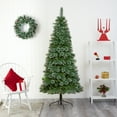 thumbnail image 6 of Nearly Natural 7ft. Wisconsin Slim Snow Tip Pine Artificial Christmas Tree, Green, 6 of 6