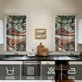 thumbnail image 2 of Paisley Design Kitchen Curtains - Vintage Tier Cafe Curtains for Bathroom Living RV Rod Pocket Window Drapes 36 Inch 2 Panels Set 28"x36" Window Treatment Tiers, 2 of 4