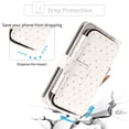 thumbnail image 6 of Compatible with Samsung Galaxy A54 5G Wallet Phone Case Tempered Glass Screen Protector Bling Glitter Crossbody Lanyard Strap Flip Zipper Purse Card Holder Cell Cover for A 54 54A SMA546U Women White, 6 of 7