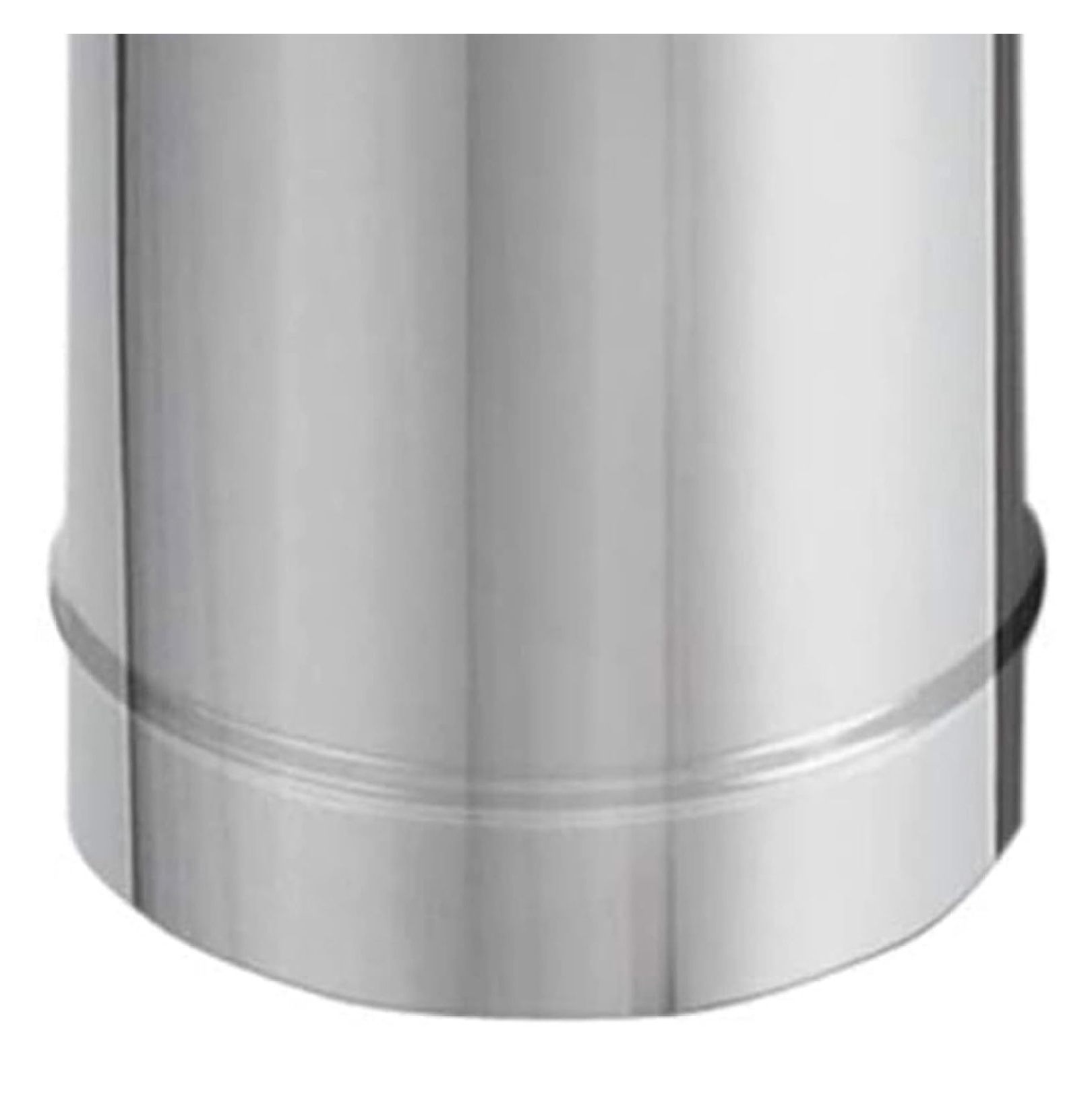 DuraBlack 6DBK-12SS 12 x 6 Inches Stainless Steel Single Wall Wood Burning Stove Pipe Connector to Vent Smoke and Exhaust, Silver