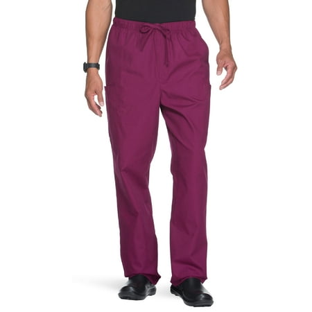 Scrubstar Men's Core Essentials Brushed Poplin Drawstring Cargo Scrub Pant 77934
