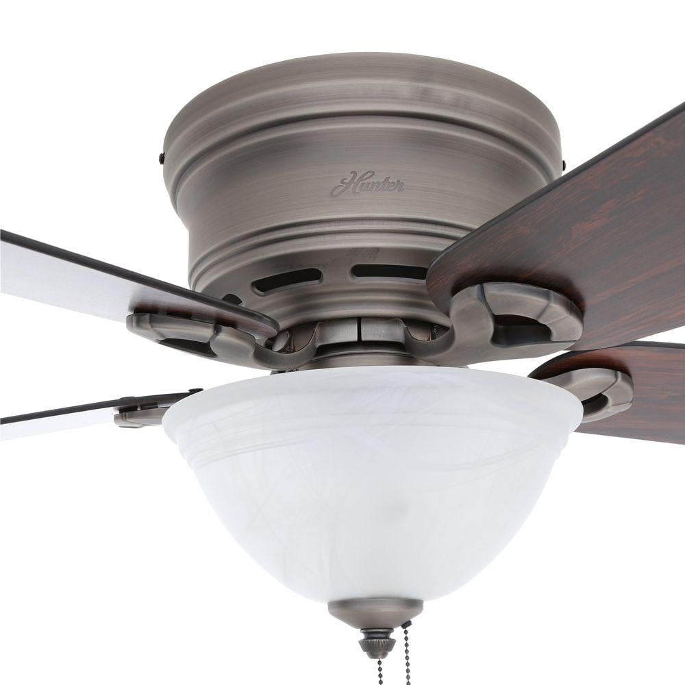 Conroy 42 In Indoor White Low Profile Ceiling Fan With Light Kit