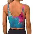 thumbnail image 3 of Lsque Colorful Lightbulb Abstract Printed Women'S Sports Bra, Compression, Moisture Wicking, High-Impact Sports Bra For Women,Supportive sports bra-Large, 3 of 9