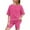 Hot Pink, variant on Spazoro Little & Big Girls Leisure Outfit Sets, 2-Pieces Crew Neck Summer Solid Color Short Sleeve Shirt and Shorts Sets Light Blue Size 5 T