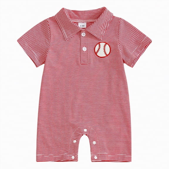 Leey-World Boy Rompers Baby Rompers Newborn to Infant Sizes Newborn - 24 Months(Red,12-18 Months)