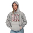 thumbnail image 4 of Christmas Happy Holla Days Holiday Hoodie Sweatshirt Women Men Brisco Brands M, 4 of 6