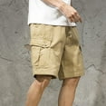 thumbnail image 2 of Mens Cargo Shorts with Multi - Pockets, Durable Cotton, Regular Fit, Summer Outdoor Work & Casual Adventures, 2 of 6
