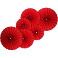 thumbnail image 1 of GARVALON 12 Pcs Éventails en Papier Circulaires Rouges pour Décoration de Fête du Nouvel An 11.8 Po, 1 of 4