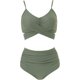 thumbnail image 5 of Traje de baño de cintura alta dividido para mujer, bikini sexy, traje de baño con push-up, conjunto de bikini con vendaje y parte superior de tubo, 5 of 8