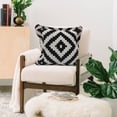 thumbnail image 5 of Laddha Home Designs Handwoven Geometric Medallion Throw Pillow Cover - 24" - Black and White, 5 of 6