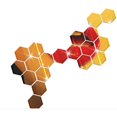 thumbnail image 4 of Naiovety 12 unids/set 3D espejo hexagonal extraíble etiqueta de la pared calcomanía decoración del hogar arte DIY - negro - 100x85x50mm Decoración del hogar Oro 100x85x50mm, 4 of 6