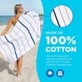 thumbnail image 2 of Kaufman - Terry Horizontal Sailor Stripes Beach Pool Towels - Set of 2 Pcs - 30in X 60in - 400 GSM - Luxury Hotel Towels 2-Pack (Navy), 2 of 5