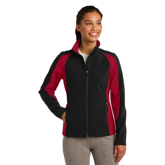 Sport-Tek LST970 Ladies Colorblock Soft Shell Jacket, Plus Size Activewear