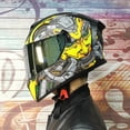 thumbnail image 5 of Accesorios para motocicletas Capacete de moto Casco de motocicleta con certificación DOT Lentes dobles Protección UV Para hombres y mujeres 702, 5 of 5