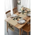 thumbnail image 3 of Burlap Table Runner 120 Inches Long, Farmhouse Rustic Animal Rooster Non-Slip Kitchen Table Runners for Dining Room Everyday Use Party Table Decorations Vintage Flower Texture, 3 of 9