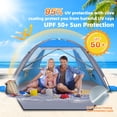 thumbnail image 4 of Carpa de playa HAPPY TRAVEL Happy Travel con protección UV UPF 50+, 4 of 7
