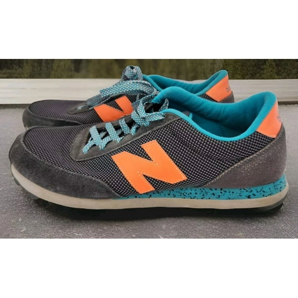 New Balance Mens 501 Gray With Blue Orange Accent Running Shoes Size 13 Sneakers