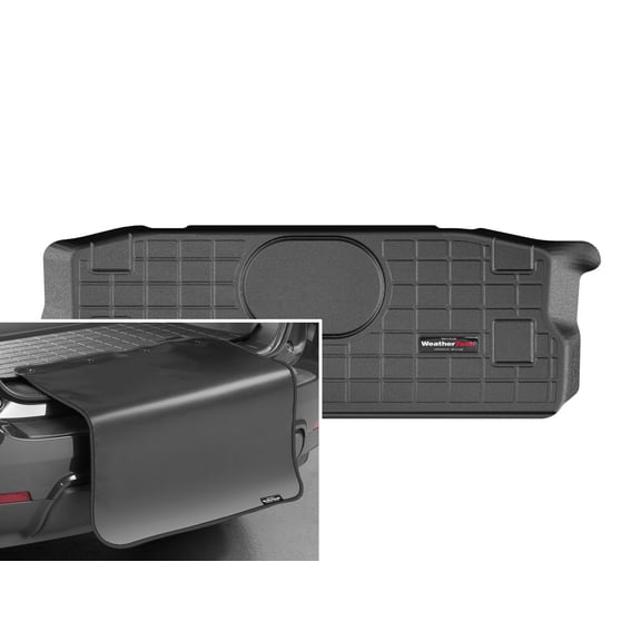 WeatherTech Cargo Trunk Liner with Bumper Protector compatible with 2023-2026 Jeep Wrangler 2-Door - Behind 2nd Row w/ Bumper Protector, Black