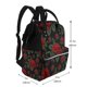 thumbnail image 2 of Disketp Roses Mochila de Pañales de Gran Capacidad con Múltiples Bolsillos, Mochila de Viaje Multifuncional para Bebé, Unisex, Moderna y Resistente, 2 of 6