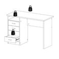 thumbnail image 3 of Tvilum Warner 4 Drawer Office Desk with 1 Shelf for Adults, Oak, 3 of 16