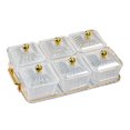 thumbnail image 4 of Caja organizadora de cuencos para servir con compartimentos y doble asa con rejilla Nordic Cookies 6 tazones transparentes, 4 of 9