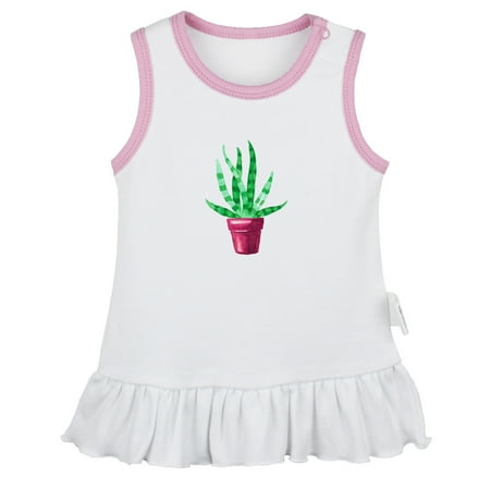 

Nature Aloe Vera Pattern Dresses For Baby Newborn Babies Skirts Infant Princess Dress 0-24M Kids Graphic Clothes (White Sleeveless Dresses 18-24 Months)