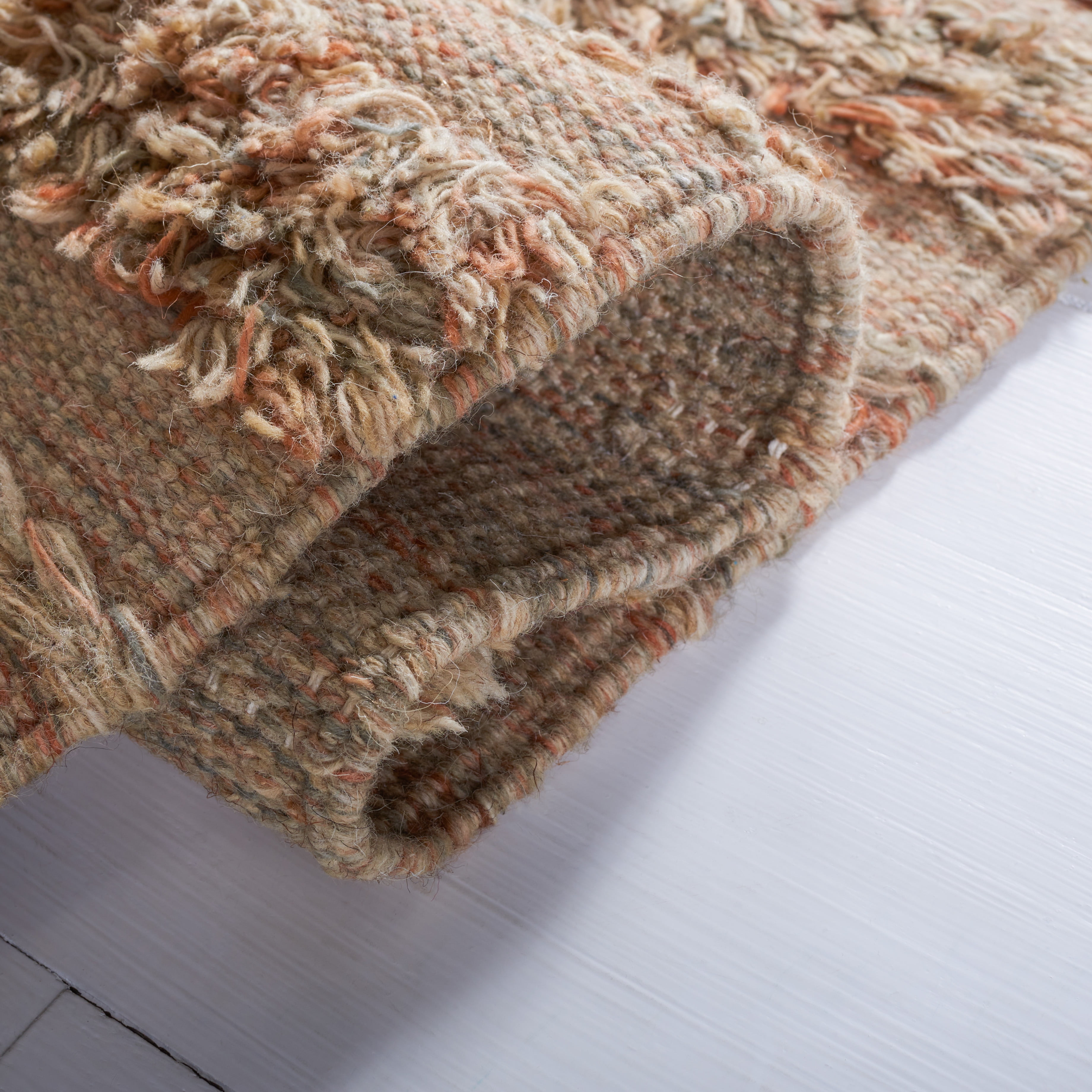 SAFAVIEH Vermont Zavanna Striped Area Rug, Beige/Orange, 6' x 6' Square