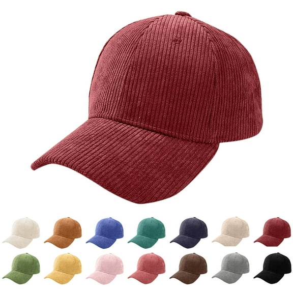 Jinhomg Everyday Baseball Cap for Men and Women Soft Comfy Adjustable Straps Corduroy Hats Vintage Solid Color Trucker Caps Casual Outdoor Travel Hat Clearance Items for Women Army Green Free Size