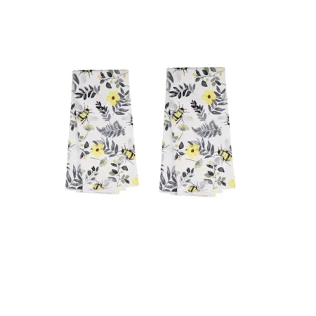 KLYNE - 2-X Home Collection Bees Print Kitchen Towels