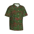 thumbnail image 3 of Xecao Red Snake print Hawaiian shirt - a stylish short-sleeve button-down for men, perfect for casual beach and tropical outings., 3 of 9