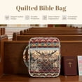 thumbnail image 7 of Xixirimido Bible Cover Case for Women Men Large Bible Cover with Handle Quilted Bible Carrying Case Bag Bible Study Supplies Accessories, Aztec Tribe Wolf Deer, 7 of 7