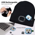 thumbnail image 6 of HOMEYA Unisex Beanie Hat with LED Light, Rechargeable Headlamp Knitted Cap, Men Women Winter Gift, Christmas Stocking Stuffers, 6 of 11