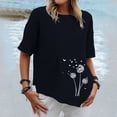 thumbnail image 2 of Blusa de manga corta con estampado de cuello redondo informal para mujer a la moda, Tops de verano Fridja ghk3806, 2 of 5