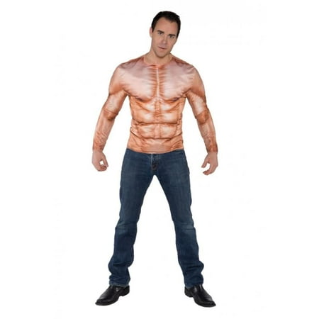 Padded Muscles Photo Real Shirt Adult Costume One Size